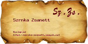 Szrnka Zsanett névjegykártya